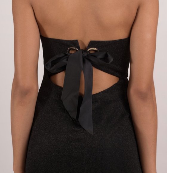 KATELYN BLACK STRAPLESS BODYCON DRESS - Picture 3 of 3